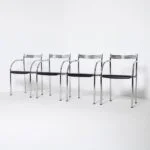 Komplet 4 krzeseł Francesca, proj. Philippe Starck, Baleri, Włochy, lata 80