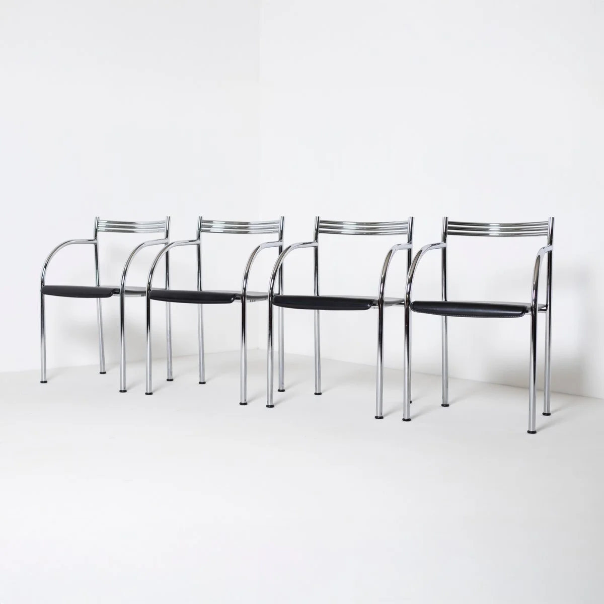 Komplet 4 krzeseł Francesca, proj. Philippe Starck, Baleri, Włochy, lata 80