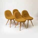 Set of 4 dining chairs, designed by František Jirák, Czechoslovakia, 1950s