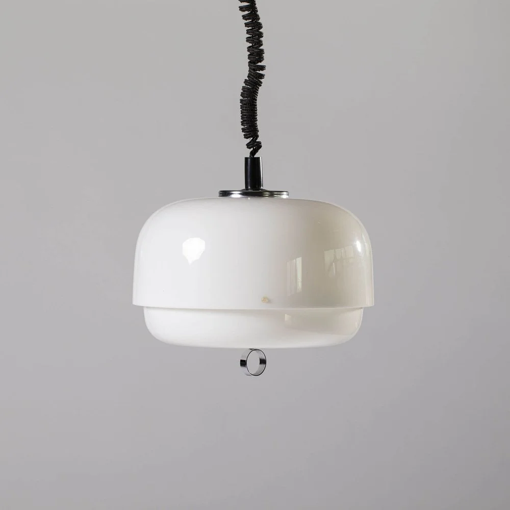 Adjustable Space Age pendant lamp, designed by Harvey Guzzini, MEBLO, Italy, 1970s