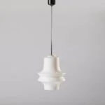 Glass pendant lamp, Valasske Mezirici, Czechoslovakia, 1960s