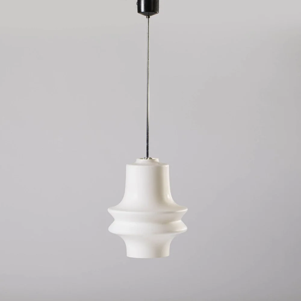 Glass pendant lamp, Valasske Mezirici, Czechoslovakia, 1960s