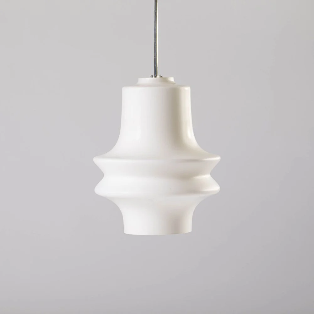 Glass pendant lamp, Valasske Mezirici, Czechoslovakia, 1960s