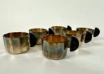 Metalowe filiżanki Art deco, Czechosłowacja, lata 30