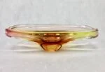 Vintage coloured glass bowl, designed by Jan Beranek, Škrdlovice, Czechoslovakia, 1960s