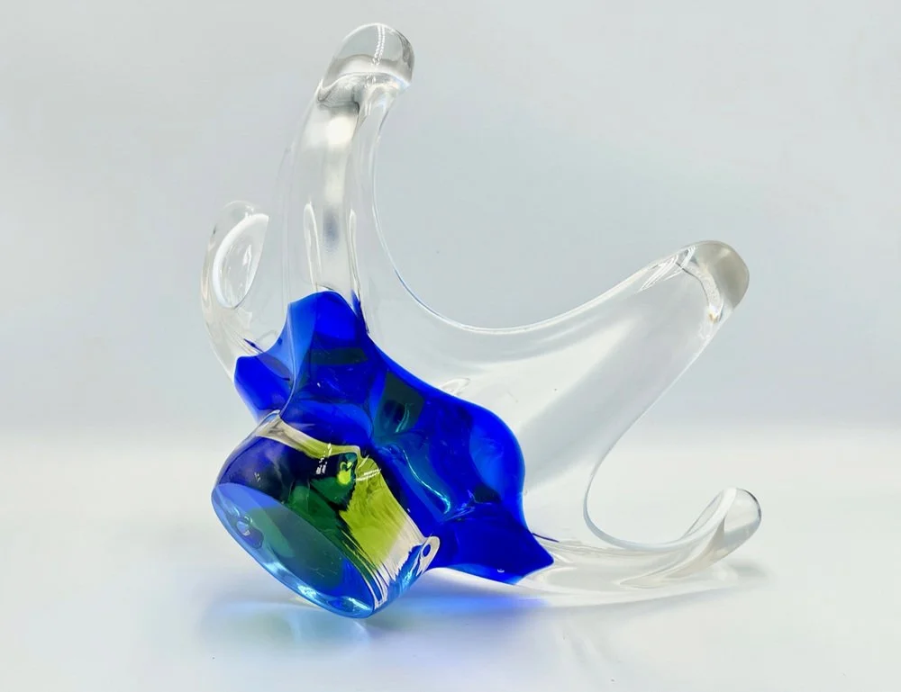 Coloured glass bowl, designed by Josef Hospodka, Chribska, Czechoslovakia, 1960s