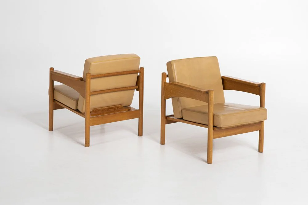 Pair of vintage armchairs, Krásná Jizba, Czechoslovakia, 1960s