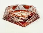 Crystal swan ashtray, Julia Glassworks, Poland, 1960s