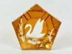 Crystal swan ashtray, Julia Glassworks, Poland, 1960s