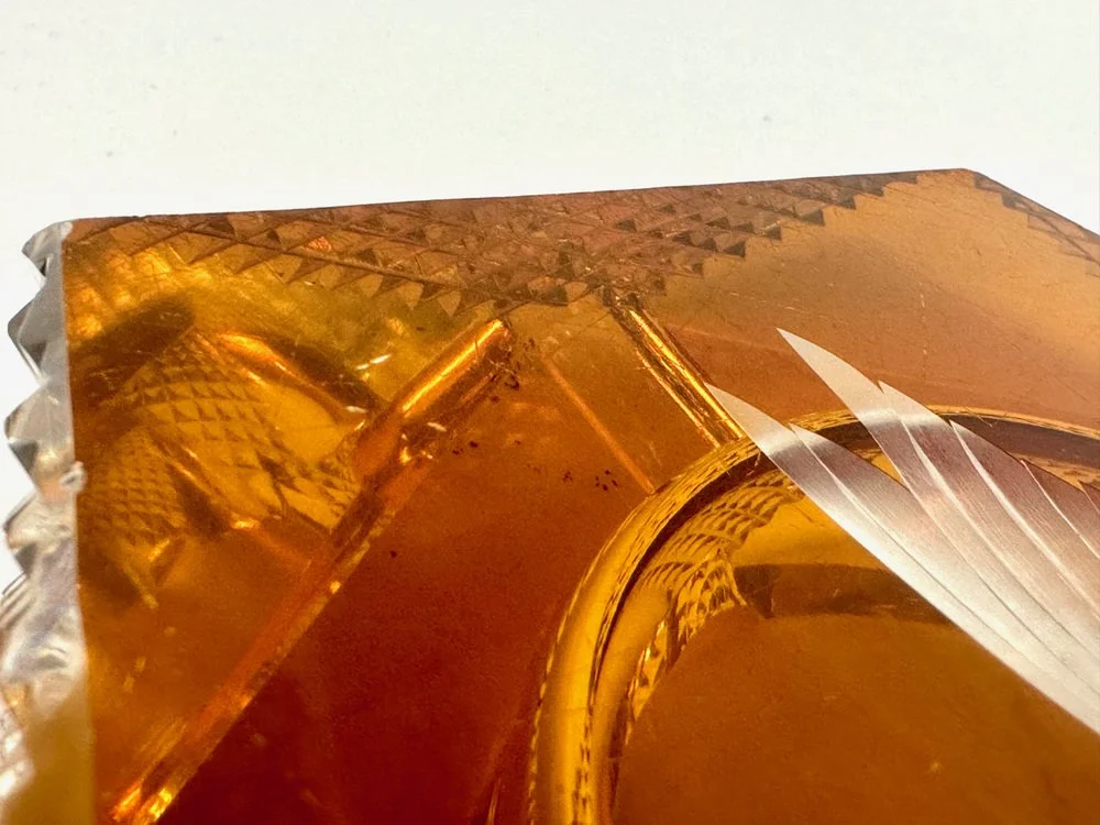 Crystal swan ashtray, Julia Glassworks, Poland, 1960s
