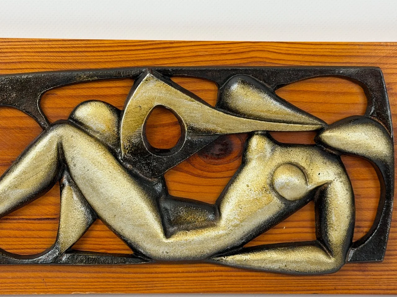 Relief ścienny z aluminium, Czechosłowacja, lata 50