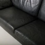 Czarna skórzana sofa Conseta, Cor, Niemcy, lata 70