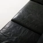 Czarna skórzana sofa Conseta, Cor, Niemcy, lata 70