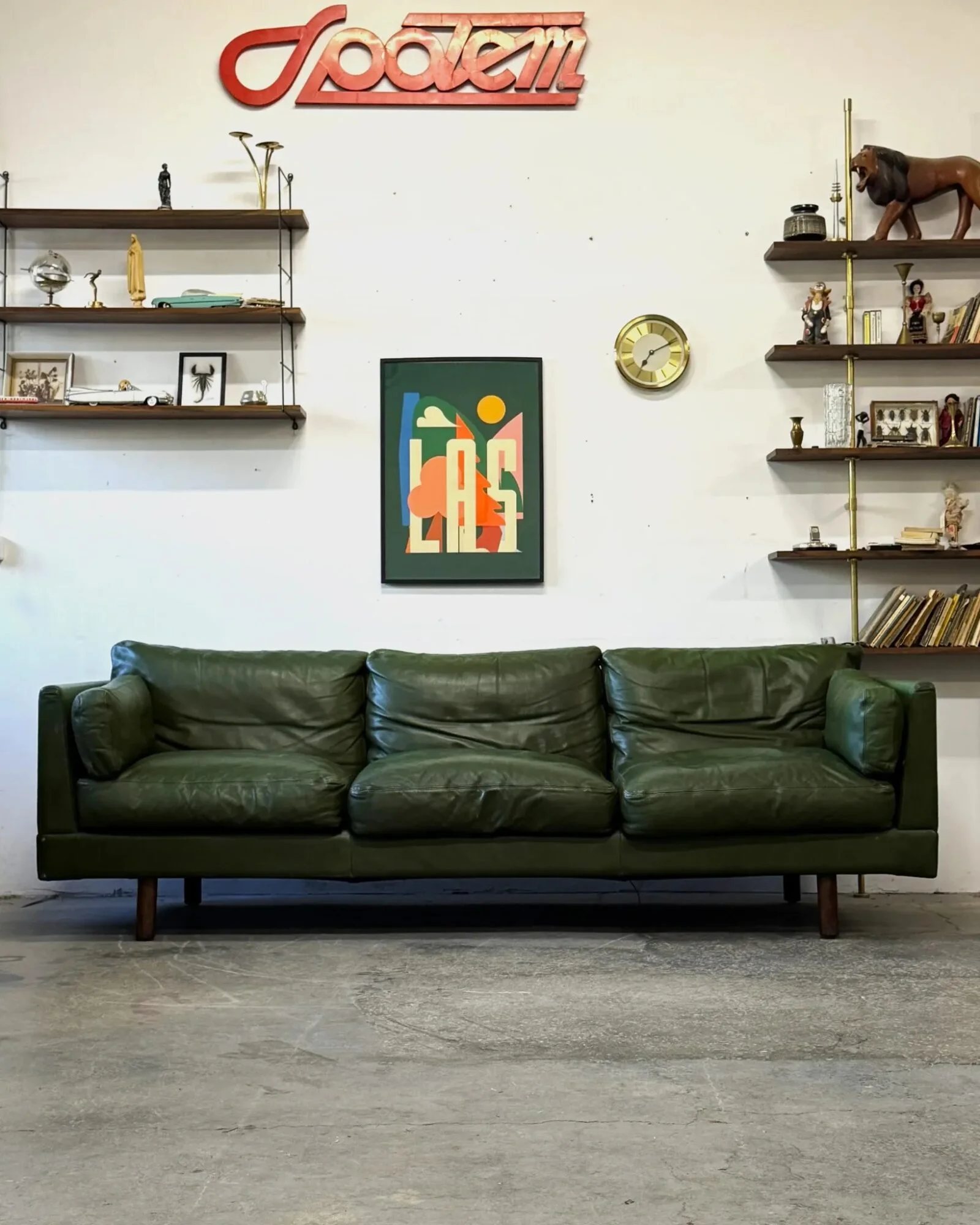 Vintage leather sofa, Denmark, 1960s/70s