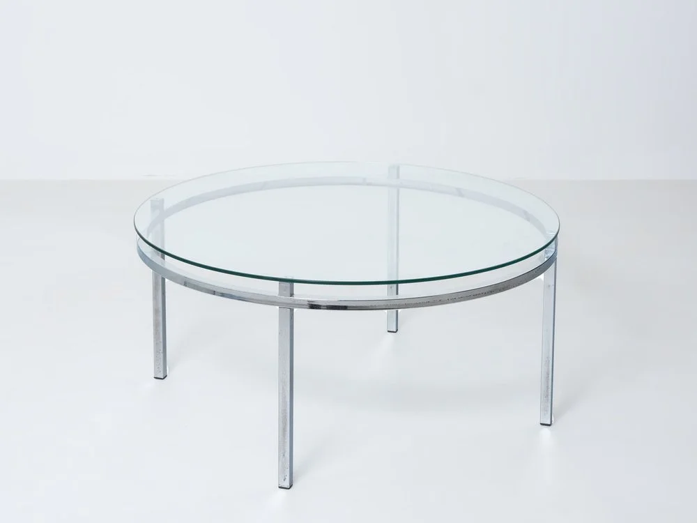Vintage glass coffee table, Germany, 1970s