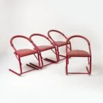 Set of 4 vintage chairs, Italy, 1980s