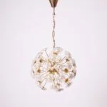 Floral chandelier, Kamenický Šenov, Czechoslovakia, 1970s
