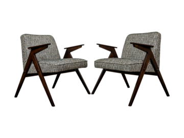 Pair of “Bunny” armchairs, type 300-177, Dolnośląska Fabryka Mebli, Poland, 1970s