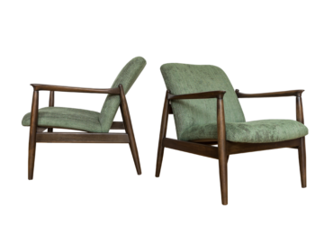 Para foteli GFM-64 proj. Edmund Homa, Gościcińska Fabryka Mebli, Polska, lata 60