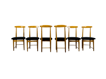 Zestaw 6 krzeseł, proj. Bernard Malendowicz, Swarzędz, Polska, lata 60