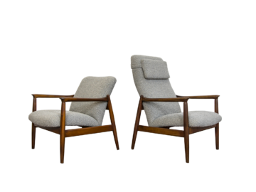 Para foteli GFM-64 proj. Edmund Homa, Gościcińska Fabryka Mebli, Polska, lata 60