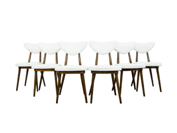 Zestaw 6 krzeseł nr.124, proj. Helena i Jerzy Kurmanowicz, Radomsko, Polska, lata 50