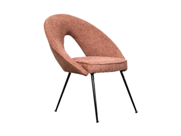 Fotel "Muszla" w kolorze różowym, Polska, lata 70