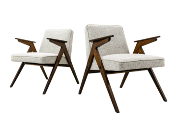 Para foteli “Bunny” typ 300-177, Dolnośląska Fabryka Mebli, Polska, lata 70