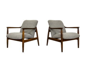 Para foteli GFM-64 proj. Edmund Homa, Gościcińska Fabryka Mebli, Polska, lata 60