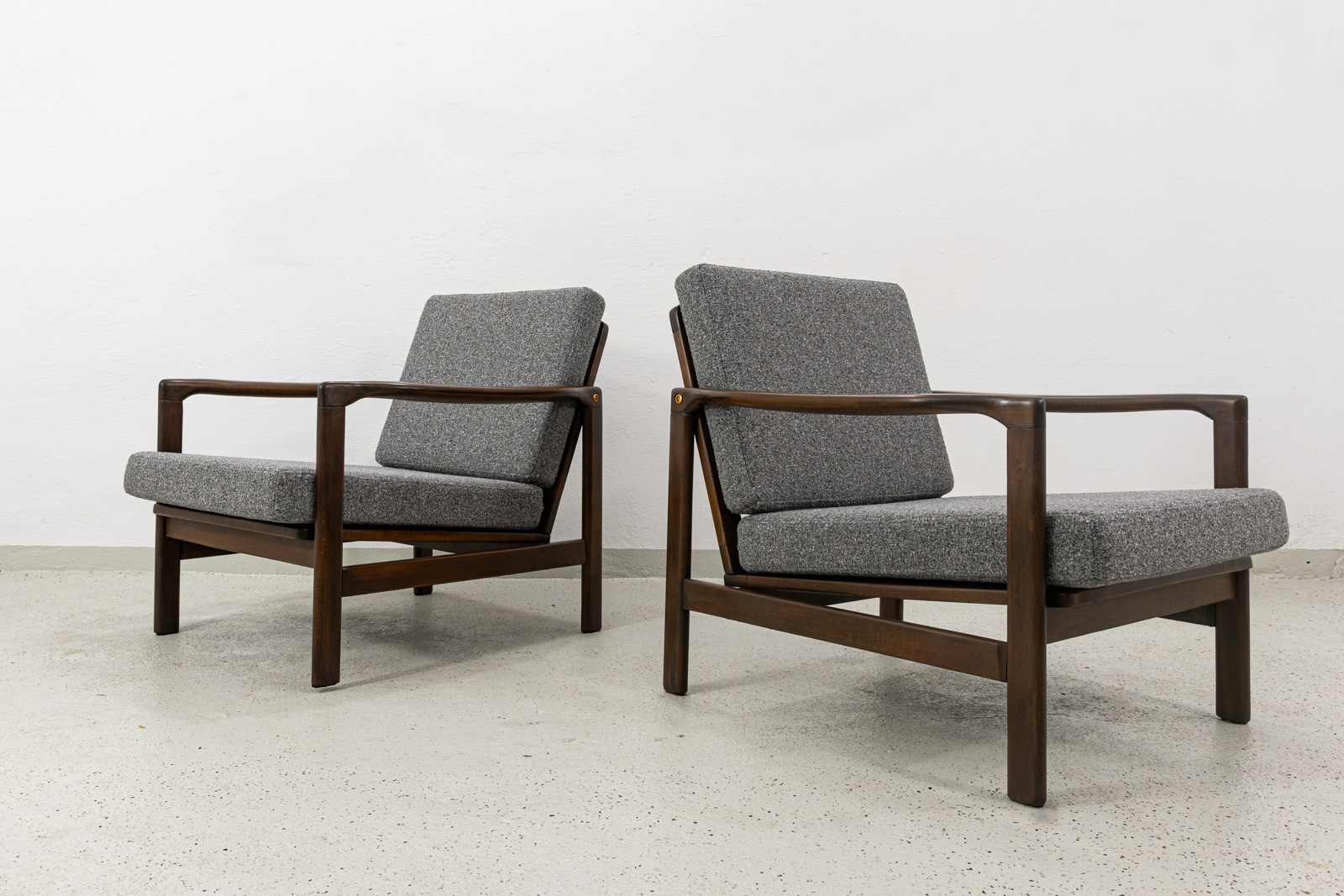 Para foteli B7522, proj. Zenon Bączyk, Polska, lata 60