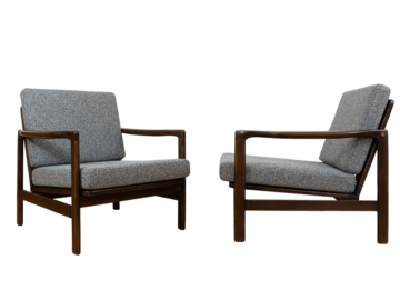 Para foteli B7522, proj. Zenon Bączyk, Polska, lata 60