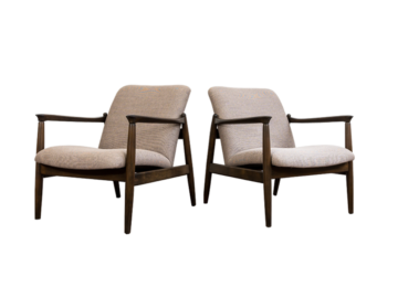 Para foteli GFM-64 proj. Edmund Homa, Gościcińska Fabryka Mebli, Polska, lata 60