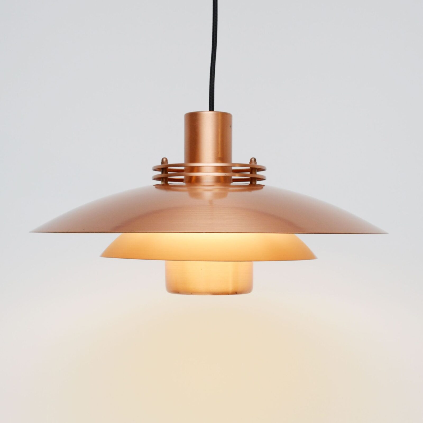 Miedziana lampa, Form Light, Dania, lata 70