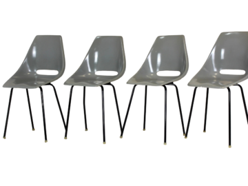 Zestaw 4 krzeseł, proj. Miroslav Navratil dla Vertex, lata 60