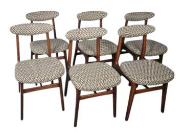 Zestaw 6 krzeseł, typ 200-190, proj. Rajmund Hałas, Paczkowskie Fabryki Mebli, Polska, lata 70
