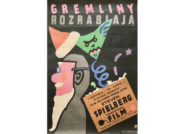 Plakat "Gremliny rozrabiają" proj. Jan Młodożeniec, Polska, 1985