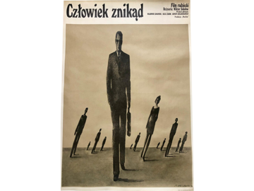 Plakat “Człowiek znikąd” proj. Mieczysław Wasilewski, 1974