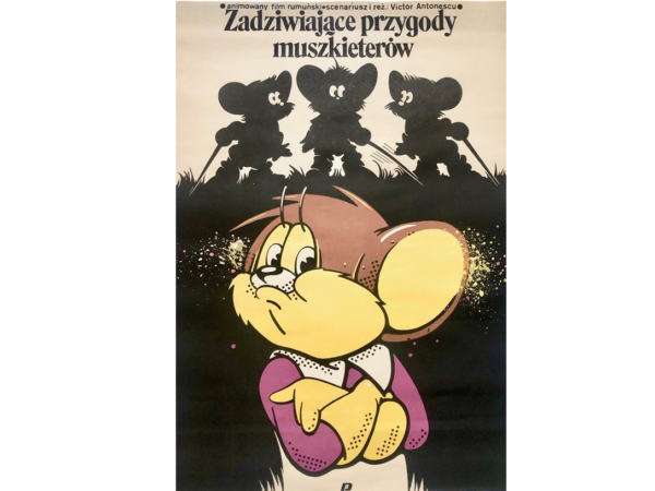 Plakat "Zadziwiające przygody muszkieterów" proj. Jakub Erol, 1979