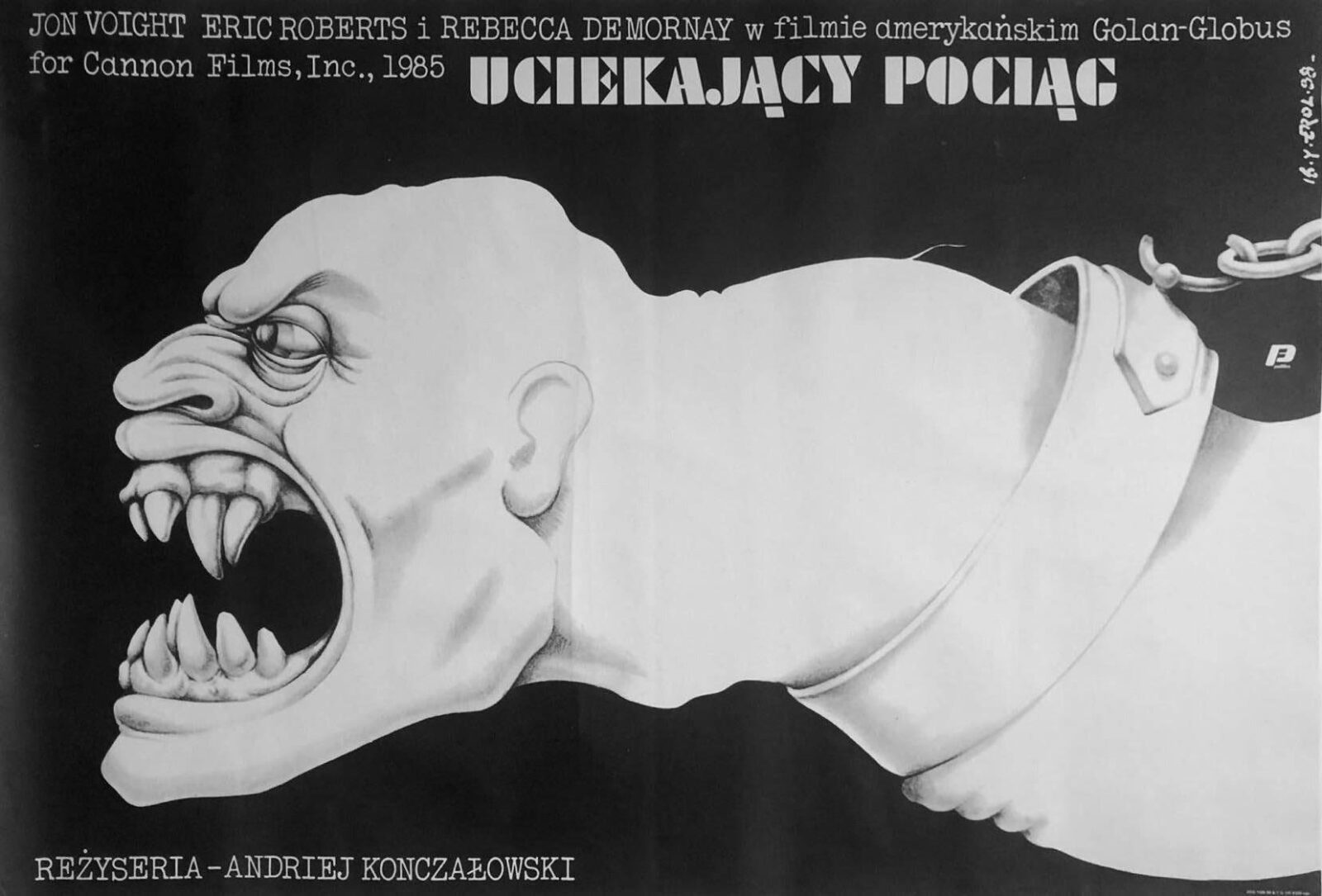 Plakat “Uciekający pociąg” proj. Jakub Erol, 1988