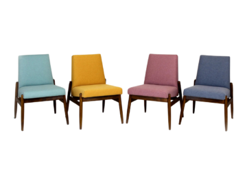 Zestaw 4 foteli, Zamojskie Fabryki Mebli, lata 60