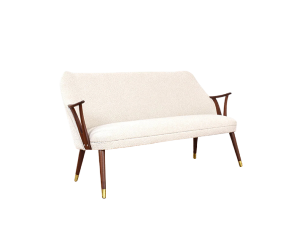 Sofa boucle, tek, Norwegia, lata 60