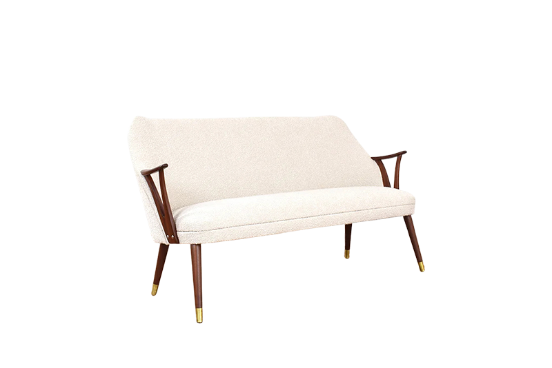 Sofa boucle, tek, Norwegia, lata 60