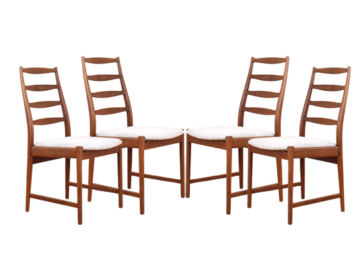 Zestaw 4 krzeseł, tek, proj. Torbjörn Afdal, Vamo, Dania, lata 60