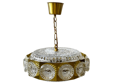 Lampa kryształowa, proj. Carl Fagerlund, Szwecja, lata 60