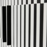 Komoda vintage, z malaturą Op-Art, Polska, lata 70