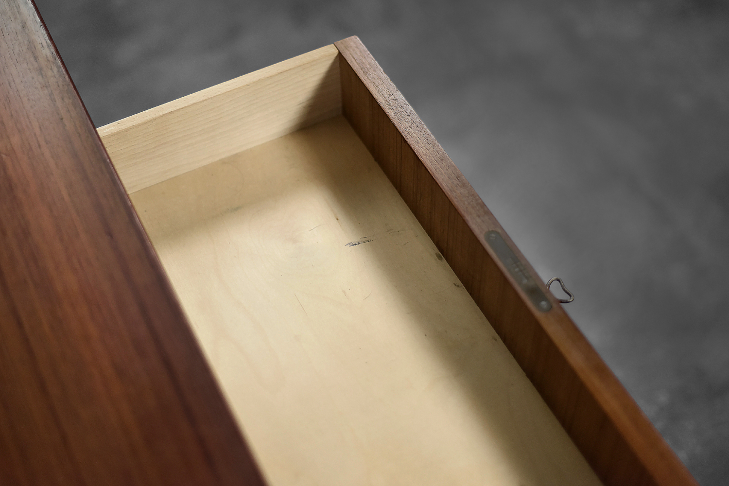 Biurko tekowe dwustronne, Dania, lata 60