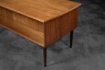 Biurko tekowe dwustronne, Dania, lata 60