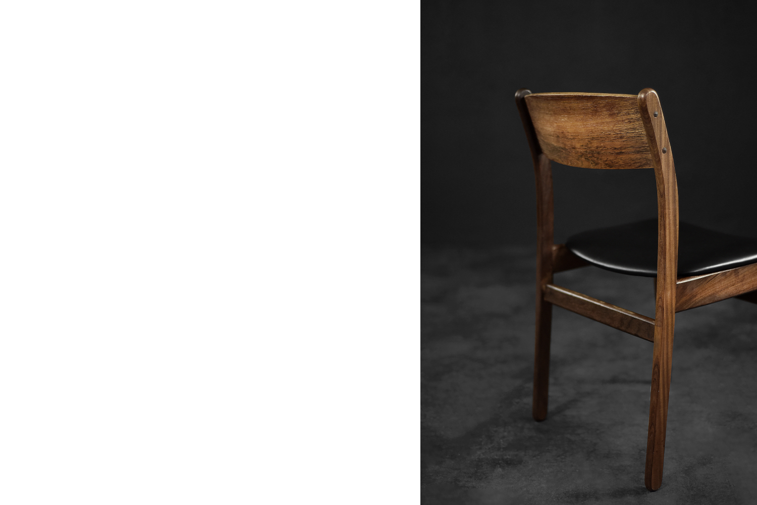 Zestaw 4 tekowych krzeseł jadalnianych, Dania, lata 60