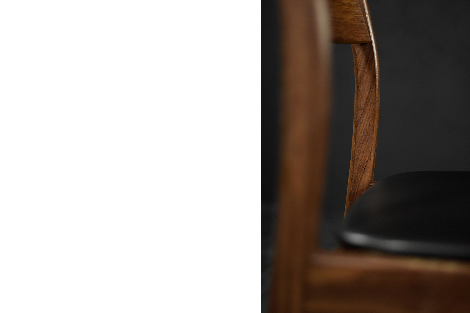 Zestaw 4 tekowych krzeseł jadalnianych, Dania, lata 60