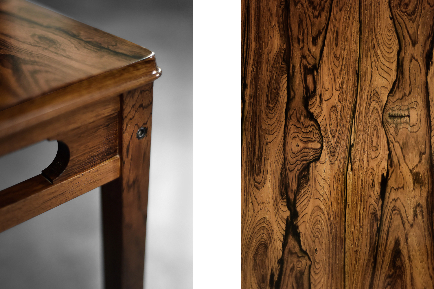 Stolik kawowy palisandrowy, proj. Rasmus Solberg, S Møbler, Norwegia, lata 60